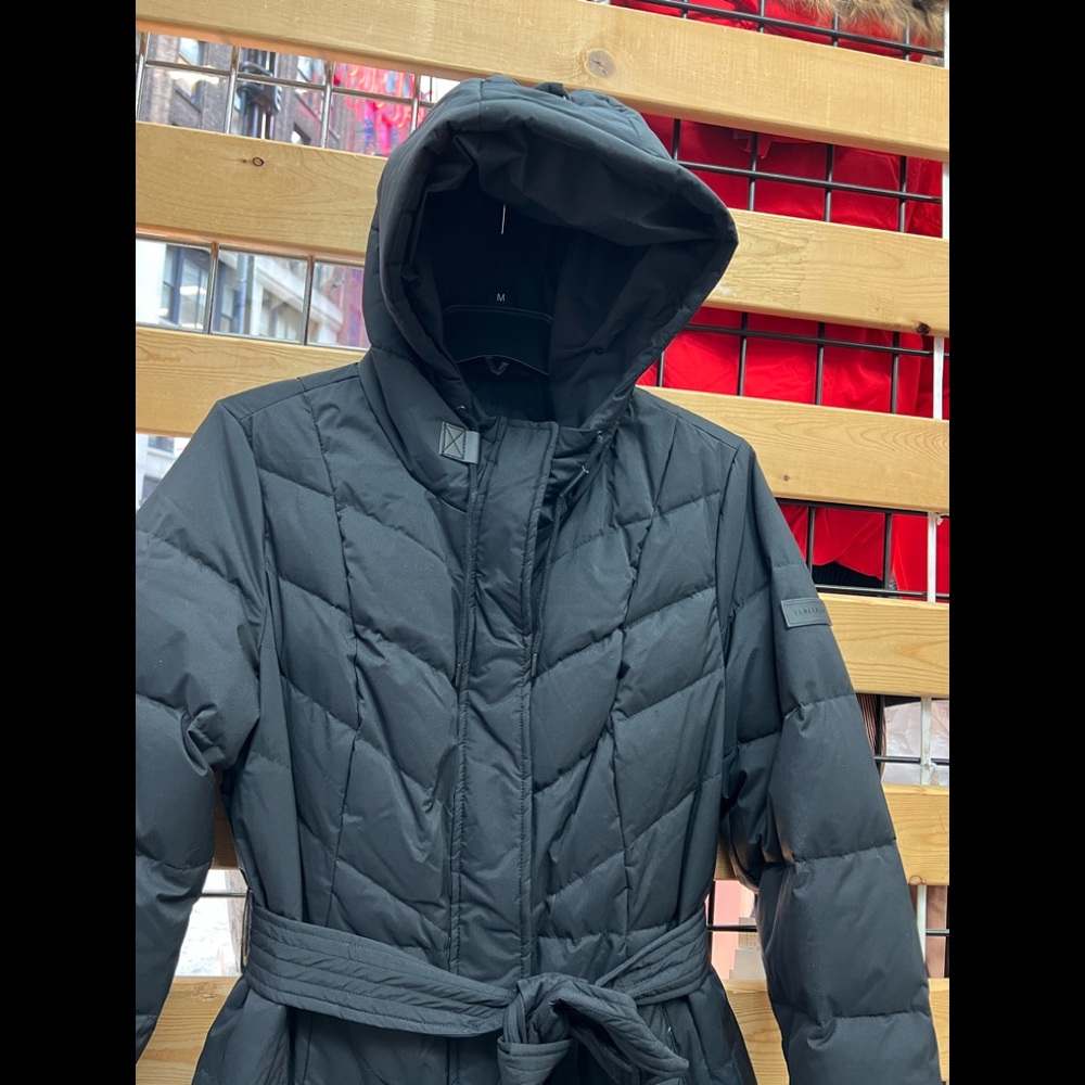 NWT,SANCTUARY
Belted Water Resistant Down & Feather Fill Puffer Coat In Black - Picture 4 of 17